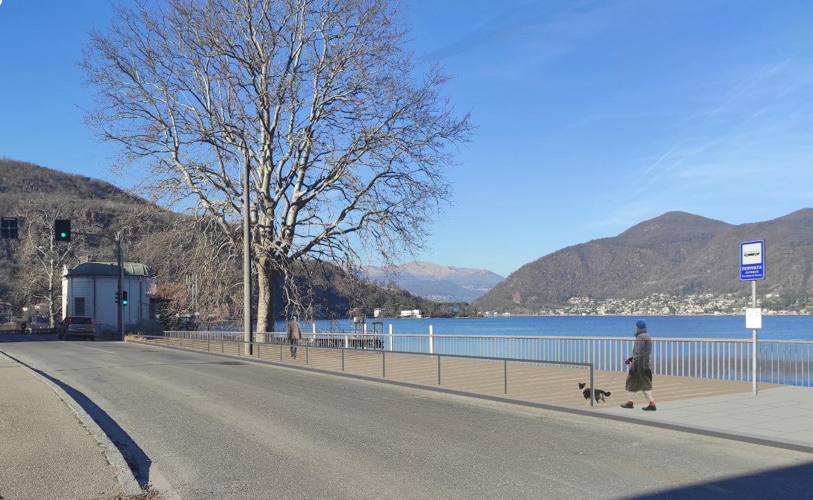 Il Lungo Lago Di Porto Ceresio Si Rif Il Look Nuove Passeggiate Aree